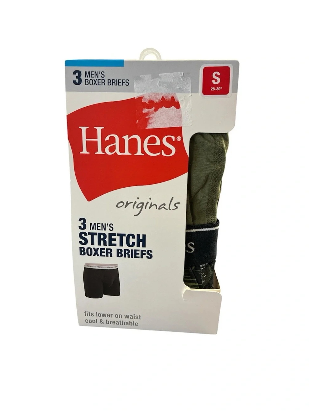 Hanes Originals Men's Stretch Boxer Briefs 3-Pack - Size Small (28-30) NIB